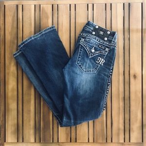 Miss me boot cut jeans with stitching details